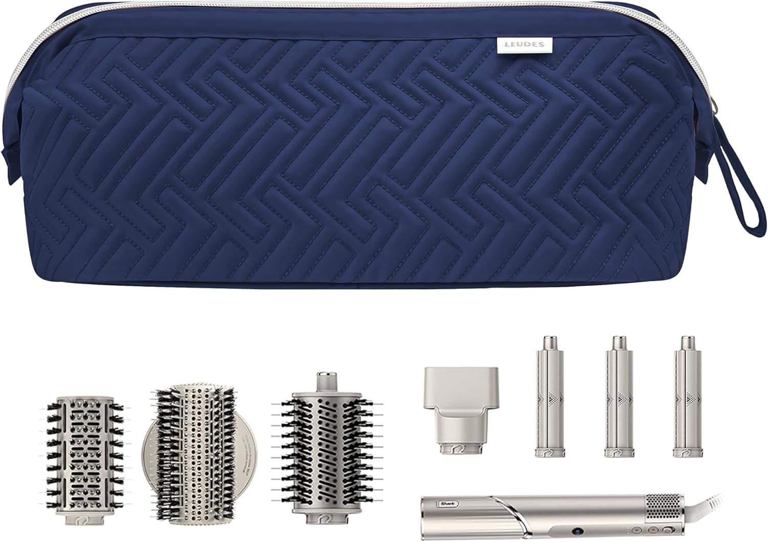 Leudes Hair Tools Travel Bag for Shark Flexstyle Carrying Case Portable Shark Hair Air Wrap Dryer Case Waterproof Dustproof Flat Curling Iron Travel Organizer (Blue)